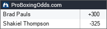 Brad Pauls vs Shakiel Thompson odds - ProBoxingOdds